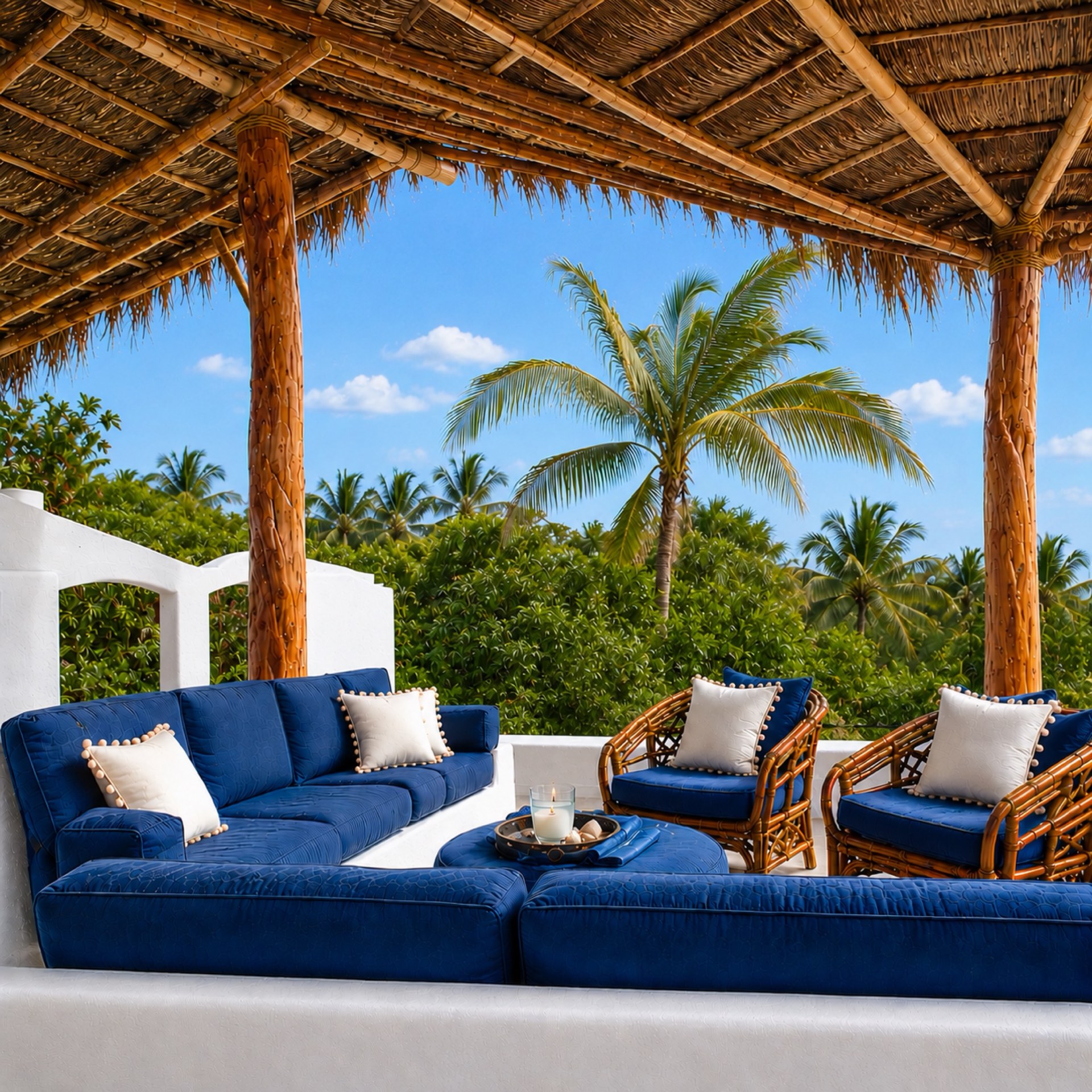 The palapa open-air living room